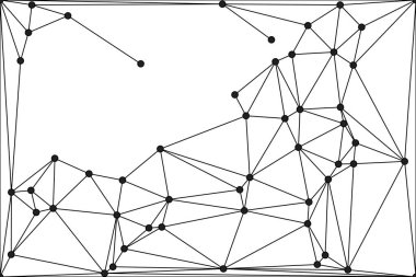 Bağlı Noktalar ve Çizgiler Çokgen Teknoloji Yapısı ile Soyut Geometrik Ağ Ağı Ağı Arkaplanı