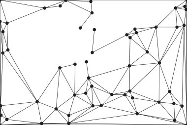 Bağlı Noktalar ve Çizgiler Çokgen Teknoloji Yapısı ile Soyut Geometrik Ağ Ağı Ağı Arkaplanı