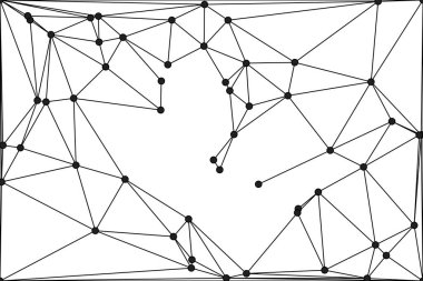Bağlı Noktalar ve Çizgiler Çokgen Teknoloji Yapısı ile Soyut Geometrik Ağ Ağı Ağı Arkaplanı