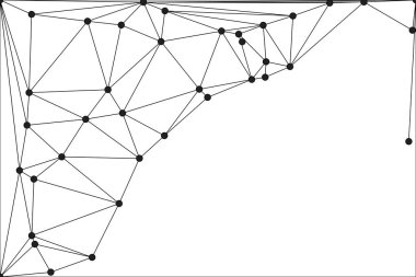 Bağlı Noktalar ve Çizgiler Çokgen Teknoloji Yapısı ile Soyut Geometrik Ağ Ağı Ağı Arkaplanı