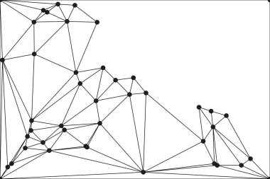 Bağlı Noktalar ve Çizgiler Çokgen Teknoloji Yapısı ile Soyut Geometrik Ağ Ağı Ağı Arkaplanı