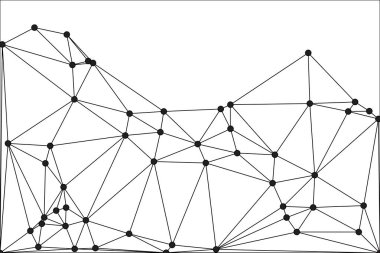 Bağlı Noktalar ve Çizgiler Çokgen Teknoloji Yapısı ile Soyut Geometrik Ağ Ağı Ağı Arkaplanı