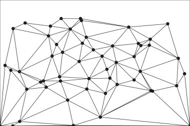 Bağlı Noktalar ve Çizgiler Çokgen Teknoloji Yapısı ile Soyut Geometrik Ağ Ağı Ağı Arkaplanı