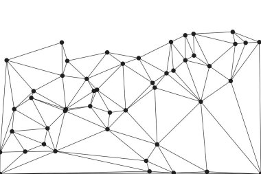 Bağlı Noktalar ve Çizgiler Çokgen Teknoloji Yapısı ile Soyut Geometrik Ağ Ağı Ağı Arkaplanı