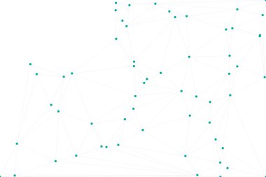 Bağlı Noktalar ve Çizgiler Çokgen Teknoloji Yapısı ile Soyut Geometrik Ağ Ağı Ağı Arkaplanı