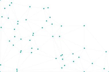 Bağlı Noktalar ve Çizgiler Çokgen Teknoloji Yapısı ile Soyut Geometrik Ağ Ağı Ağı Arkaplanı