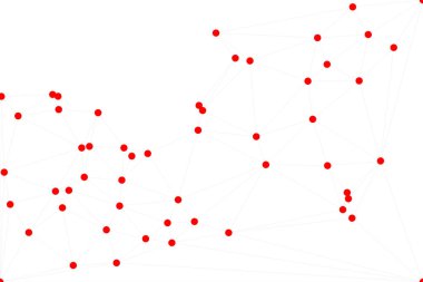 Bağlı Noktalar ve Çizgiler Çokgen Teknoloji Yapısı ile Soyut Geometrik Ağ Ağı Ağı Arkaplanı