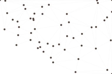 Bağlı Noktalar ve Çizgiler Çokgen Teknoloji Yapısı ile Soyut Geometrik Ağ Ağı Ağı Arkaplanı