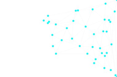 Bağlı Noktalar ve Çizgiler Çokgen Teknoloji Yapısı ile Soyut Geometrik Ağ Ağı Ağı Arkaplanı