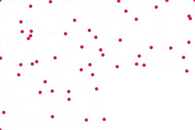 Bağlı Noktalar ve Çizgiler Çokgen Teknoloji Yapısı ile Soyut Geometrik Ağ Ağı Ağı Arkaplanı