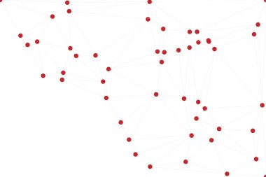 Bağlı Noktalar ve Çizgiler Çokgen Teknoloji Yapısı ile Soyut Geometrik Ağ Ağı Ağı Arkaplanı