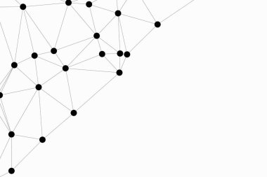 Bağlı Noktalar ve Çizgiler Çokgen Teknoloji Yapısı ile Soyut Geometrik Ağ Ağı Ağı Arkaplanı