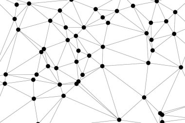 Bağlı Noktalar ve Çizgiler Çokgen Teknoloji Yapısı ile Soyut Geometrik Ağ Ağı Ağı Arkaplanı