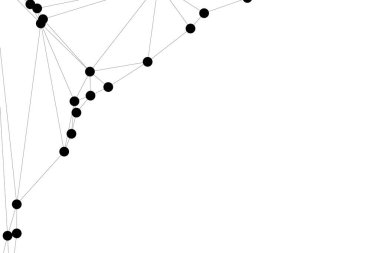 Bağlı Noktalar ve Çizgiler Çokgen Teknoloji Yapısı ile Soyut Geometrik Ağ Ağı Ağı Arkaplanı