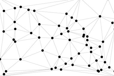 Bağlı Noktalar ve Çizgiler Çokgen Teknoloji Yapısı ile Soyut Geometrik Ağ Ağı Ağı Arkaplanı