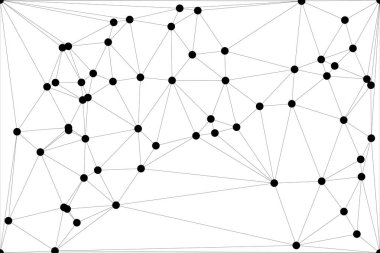 Bağlı Noktalar ve Çizgiler Çokgen Teknoloji Yapısı ile Soyut Geometrik Ağ Ağı Ağı Arkaplanı