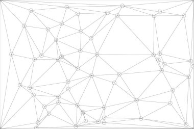Bağlı Noktalar ve Çizgiler Çokgen Teknoloji Yapısı ile Soyut Geometrik Ağ Ağı Ağı Arkaplanı