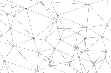 Bağlı Noktalar ve Çizgiler Çokgen Teknoloji Yapısı ile Soyut Geometrik Ağ Ağı Ağı Arkaplanı