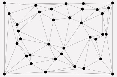 Bağlı Noktalar ve Çizgiler Çokgen Teknoloji Yapısı ile Soyut Geometrik Ağ Ağı Ağı Arkaplanı