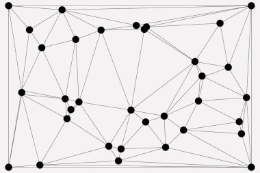 Bağlı Noktalar ve Çizgiler Çokgen Teknoloji Yapısı ile Soyut Geometrik Ağ Ağı Ağı Arkaplanı