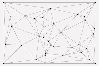Bağlı Noktalar ve Çizgiler Çokgen Teknoloji Yapısı ile Soyut Geometrik Ağ Ağı Ağı Arkaplanı