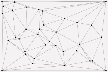 Bağlı Noktalar ve Çizgiler Çokgen Teknoloji Yapısı ile Soyut Geometrik Ağ Ağı Ağı Arkaplanı