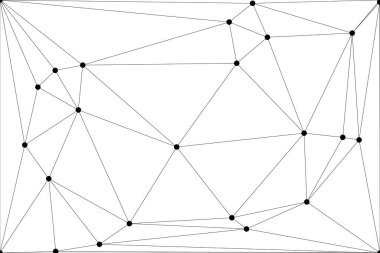 Bağlı Noktalar ve Çizgiler Çokgen Teknoloji Yapısı ile Soyut Geometrik Ağ Ağı Ağı Arkaplanı