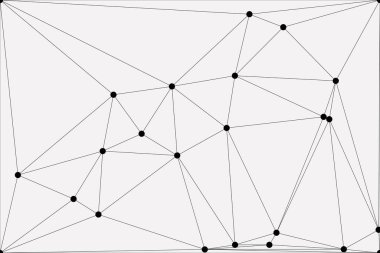 Bağlı Noktalar ve Çizgiler Çokgen Teknoloji Yapısı ile Soyut Geometrik Ağ Ağı Ağı Arkaplanı