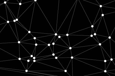 Bağlı Noktalar ve Çizgiler Çokgen Teknoloji Yapısı ile Soyut Geometrik Ağ Ağı Ağı Arkaplanı