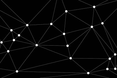 Bağlı Noktalar ve Çizgiler Çokgen Teknoloji Yapısı ile Soyut Geometrik Ağ Ağı Ağı Arkaplanı