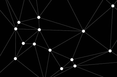 Bağlı Noktalar ve Çizgiler Çokgen Teknoloji Yapısı ile Soyut Geometrik Ağ Ağı Ağı Arkaplanı