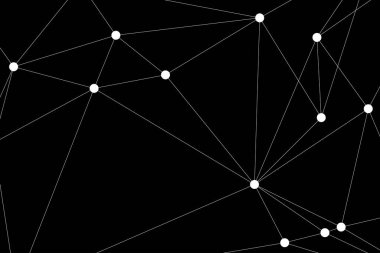 Bağlı Noktalar ve Çizgiler Çokgen Teknoloji Yapısı ile Soyut Geometrik Ağ Ağı Ağı Arkaplanı