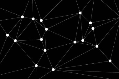 Bağlı Noktalar ve Çizgiler Çokgen Teknoloji Yapısı ile Soyut Geometrik Ağ Ağı Ağı Arkaplanı