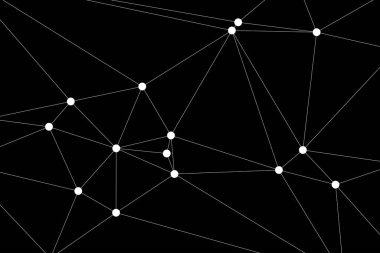 Bağlı Noktalar ve Çizgiler Çokgen Teknoloji Yapısı ile Soyut Geometrik Ağ Ağı Ağı Arkaplanı
