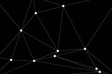 Bağlı Noktalar ve Çizgiler Çokgen Teknoloji Yapısı ile Soyut Geometrik Ağ Ağı Ağı Arkaplanı