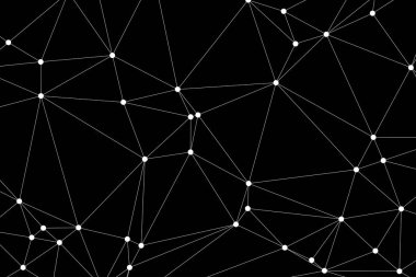 Bağlı Noktalar ve Çizgiler Çokgen Teknoloji Yapısı ile Soyut Geometrik Ağ Ağı Ağı Arkaplanı