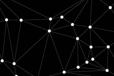 Bağlı Noktalar ve Çizgiler Çokgen Teknoloji Yapısı ile Soyut Geometrik Ağ Ağı Ağı Arkaplanı