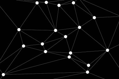 Bağlı Noktalar ve Çizgiler Çokgen Teknoloji Yapısı ile Soyut Geometrik Ağ Ağı Ağı Arkaplanı