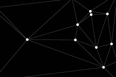 Bağlı Noktalar ve Çizgiler Çokgen Teknoloji Yapısı ile Soyut Geometrik Ağ Ağı Ağı Arkaplanı