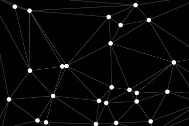 Bağlı Noktalar ve Çizgiler Çokgen Teknoloji Yapısı ile Soyut Geometrik Ağ Ağı Ağı Arkaplanı