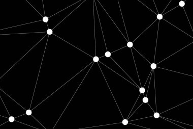 Bağlı Noktalar ve Çizgiler Çokgen Teknoloji Yapısı ile Soyut Geometrik Ağ Ağı Ağı Arkaplanı