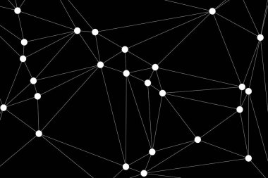 Bağlı Noktalar ve Çizgiler Çokgen Teknoloji Yapısı ile Soyut Geometrik Ağ Ağı Ağı Arkaplanı