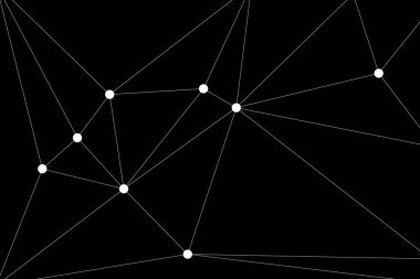 Bağlı Noktalar ve Çizgiler Çokgen Teknoloji Yapısı ile Soyut Geometrik Ağ Ağı Ağı Arkaplanı