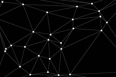 Bağlı Noktalar ve Çizgiler Çokgen Teknoloji Yapısı ile Soyut Geometrik Ağ Ağı Ağı Arkaplanı