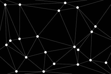 Bağlı Noktalar ve Çizgiler Çokgen Teknoloji Yapısı ile Soyut Geometrik Ağ Ağı Ağı Arkaplanı