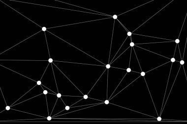 Bağlı Noktalar ve Çizgiler Çokgen Teknoloji Yapısı ile Soyut Geometrik Ağ Ağı Ağı Arkaplanı