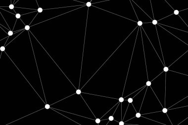 Bağlı Noktalar ve Çizgiler Çokgen Teknoloji Yapısı ile Soyut Geometrik Ağ Ağı Ağı Arkaplanı