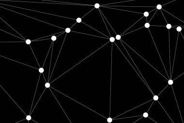Bağlı Noktalar ve Çizgiler Çokgen Teknoloji Yapısı ile Soyut Geometrik Ağ Ağı Ağı Arkaplanı