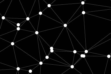 Bağlı Noktalar ve Çizgiler Çokgen Teknoloji Yapısı ile Soyut Geometrik Ağ Ağı Ağı Arkaplanı