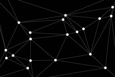 Bağlı Noktalar ve Çizgiler Çokgen Teknoloji Yapısı ile Soyut Geometrik Ağ Ağı Ağı Arkaplanı